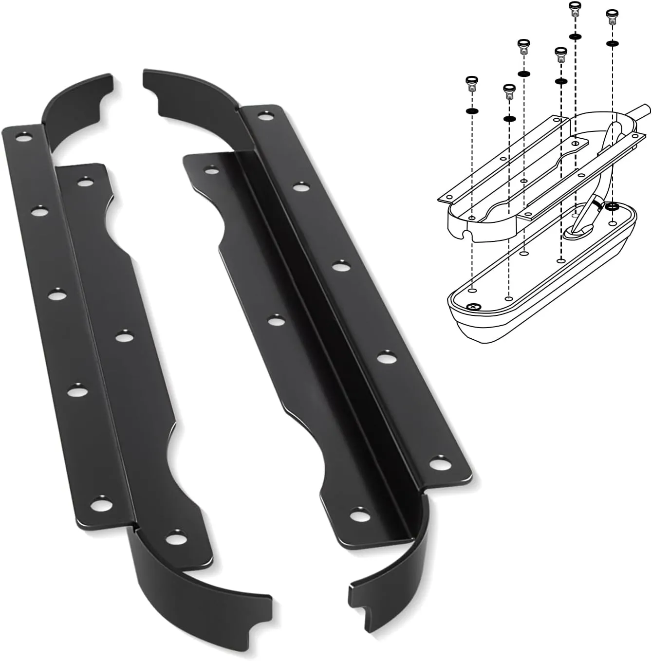 000-12602-001 Flush Mount Bracket Replace for Lowrance SS3D & TTLSCN Skimmer Flush Mount Fit for StructureScan 3D Skimmer Transducer & TotalScan Skimmer