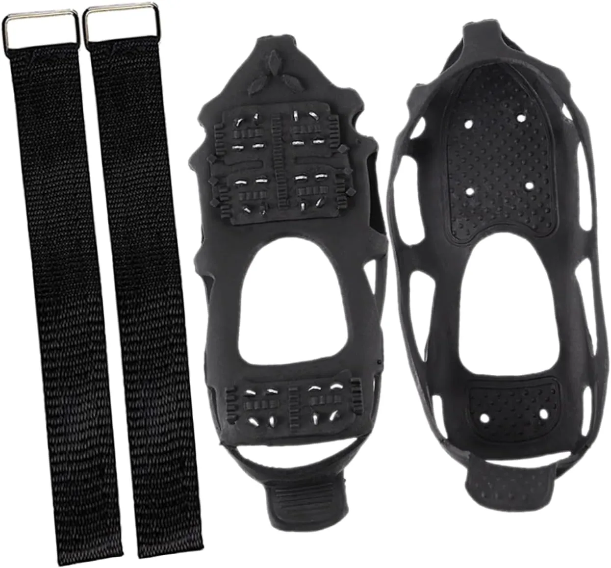 1set Anti-Slip Ice Grippers for Practical Shoes Durable Tooth Crampons Lightweight and Portable Snow Ice Cleats for Hiking Climbing and Fishing