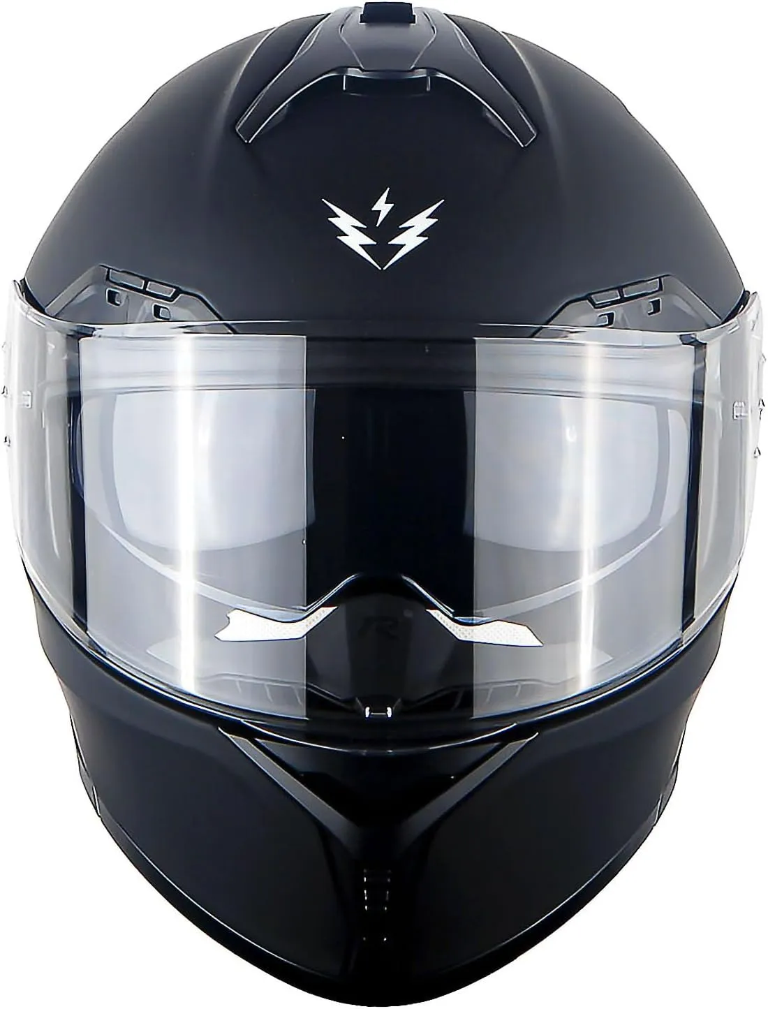 1Storm New Motorcycle Bike Modular Full Face Helmet Dual Visor Sun Shield with Rechargeable LED Tail Light: LED-X90 Matt Black