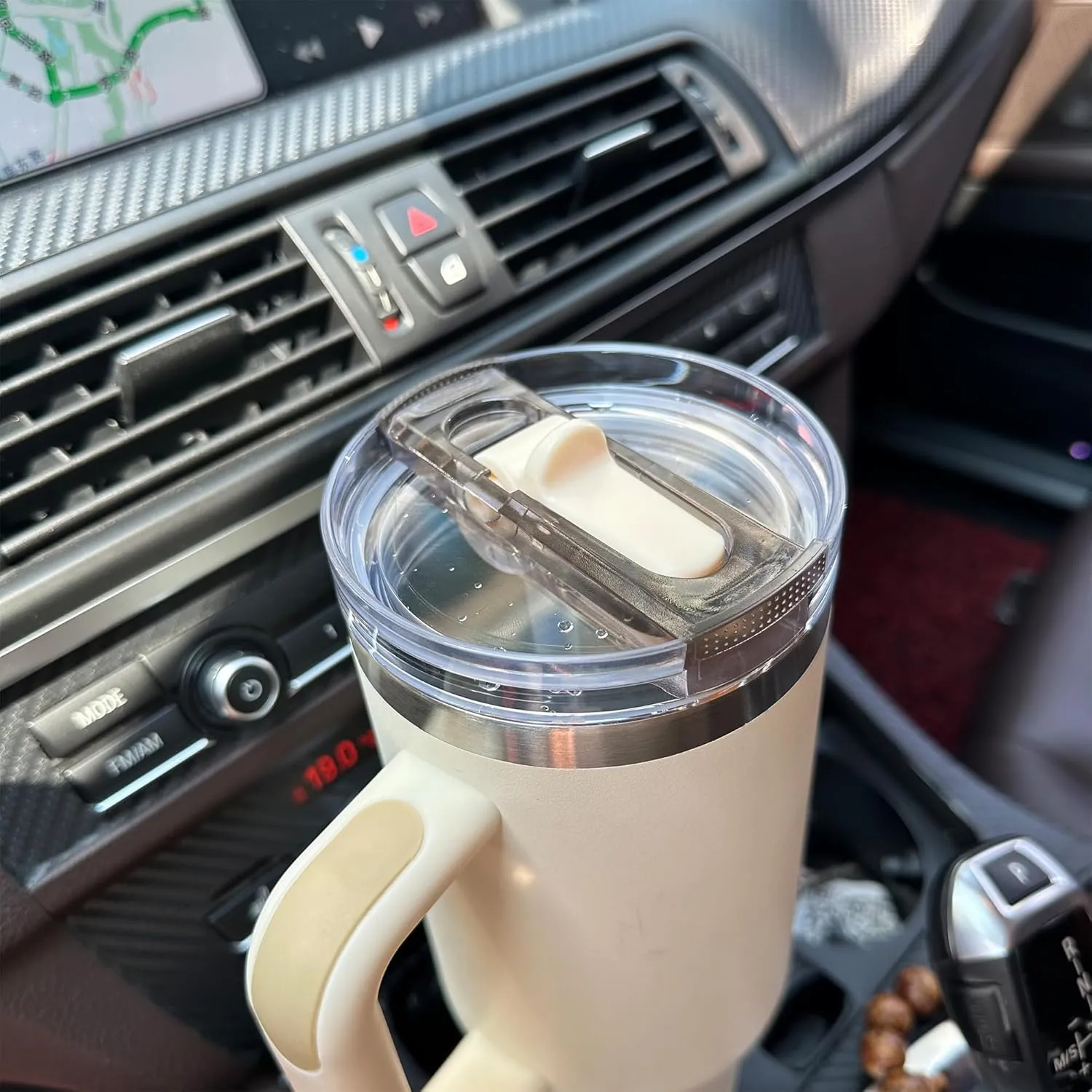 2 Pcs Detachable Flip Straw Lid for Stanley 40oz Quencher ProTour,100% Leak-proof Lid for Stanely 40oz Cup Accessories,Spill Proof and Splash Resistant Tumbler Cover(Black-Pink)