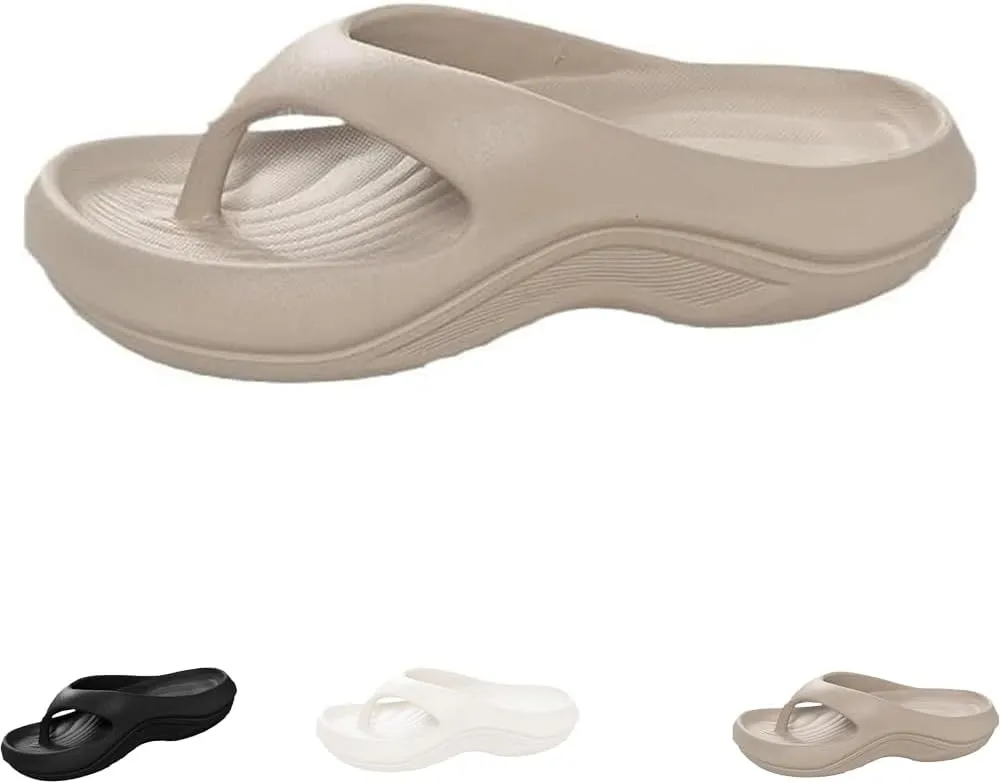 2025 New Pillow Arch Support Flip Flops – Vacuum-Molded Ergonomic Arch Design to Relieve Flat Feet & Plantar Fatigue