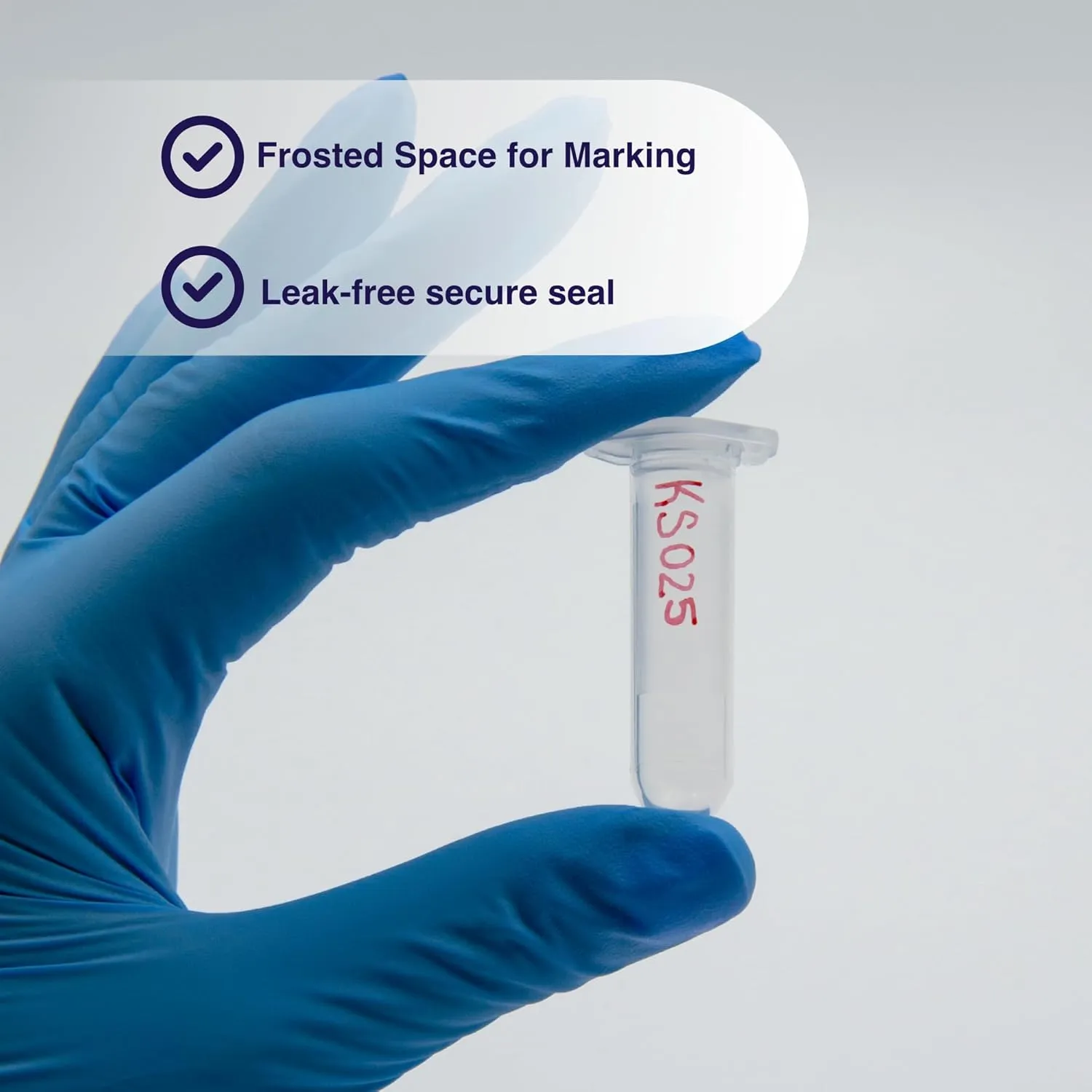 2mL Microcentrifuge Tube with Safe Lock Snap Cap [500/Pack] 2 mL Safety Lock Centrifuge Tubes with Flip Cap, Clear Tubes with Graduation, Polypropylene, Plastic Lab Snap Tubes