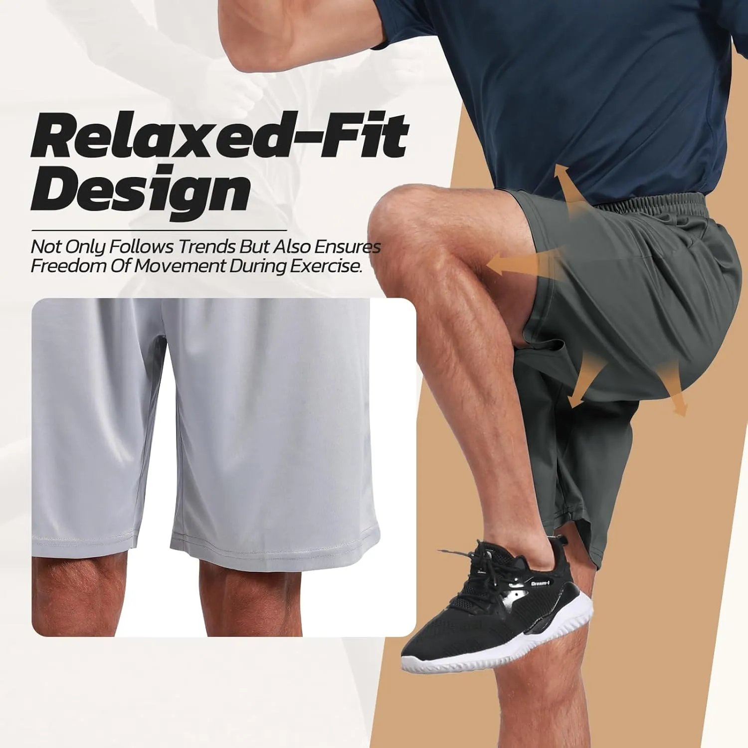 3 Pack Gym Basketball Mens Shorts - Quick Dry Black Workout Athletic Shorts with Pockets for Casual Running (S-6XL)