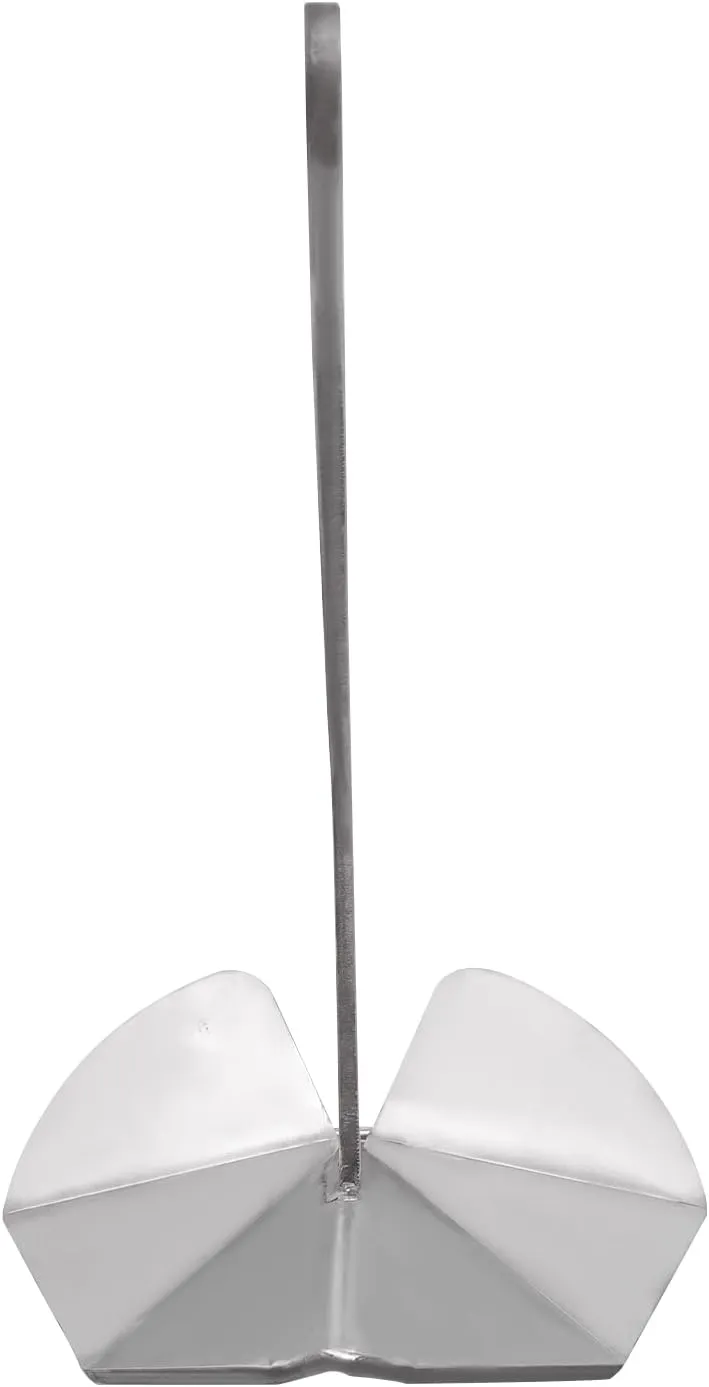 35lb Marine Stainless Steel 316 Wing Style Anchor for Boats, Heavy Duty Triangular Anchors Delta-Style Boat Anchors for Pontoon Fishing Boats Sailing Boats Small Anchor