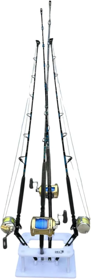 4 Bent Butt Rod Rack Storage Organizer Pole Holder Garage Stand