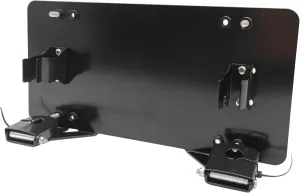 8 3/4" Stainless Steel Flip-Up Winch Roller Fairlead Mount License Plate Holder Bracket（Black）