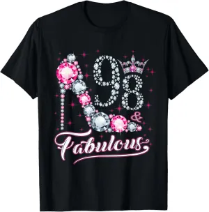 98 And & Fabulous 1923 98Th Birthday Gift Tee For Womens T-Shirt