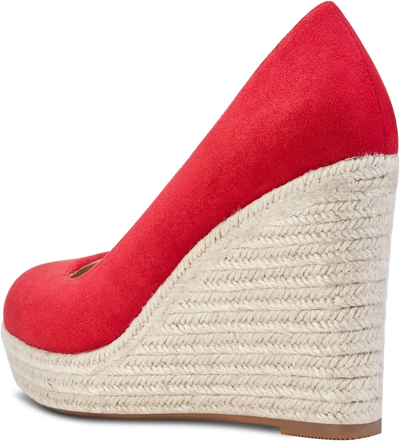 Aachcol Women Wedge Pumps Braid Platform High Heel Close Round Toe Sandals Slip-on Dress Shoes Classic Wedding Party 4 Inche