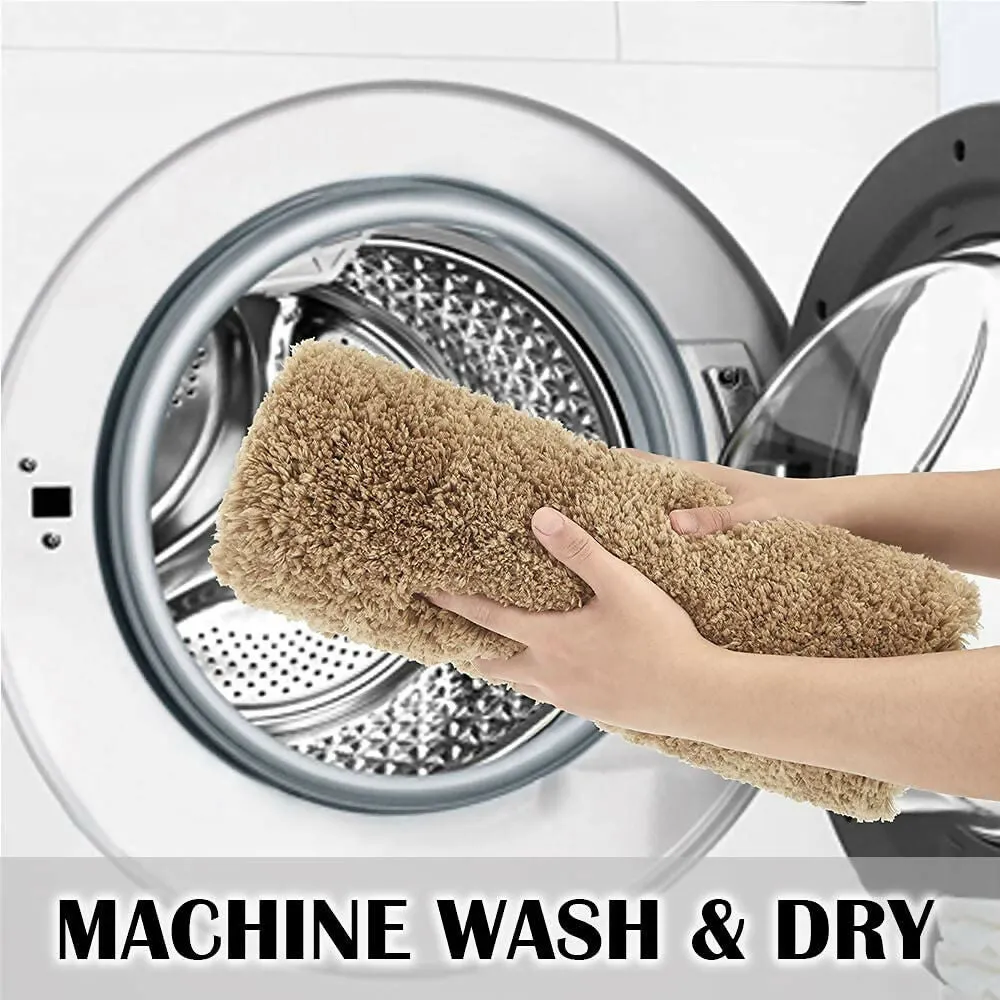 AaHio Fast Drying Microfiber Bath Mat Water Absorbent & Washable (Baige)