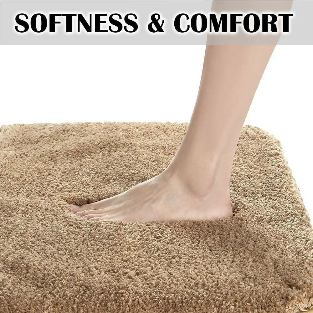 AaHio Fast Drying Microfiber Bath Mat Water Absorbent & Washable (Baige)