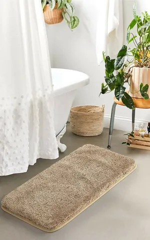 AaHio Fast Drying Microfiber Bath Mat Water Absorbent & Washable (Baige)