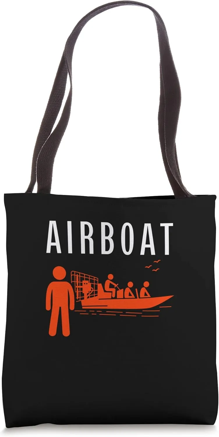 Airboat Swamp Hydroplane Fanboat Airboating Hover Boat Tote Bag
