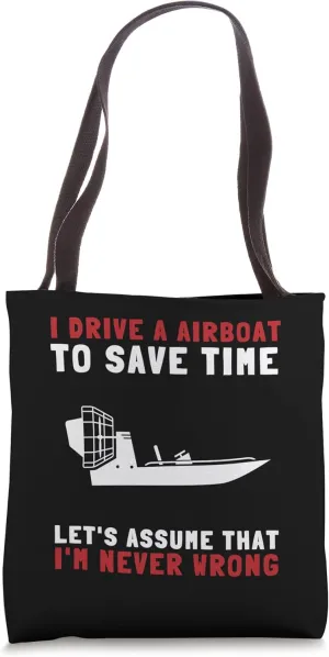 Airboat Swamp Hydroplane Fanboat Airboating Hover Boat Tote Bag