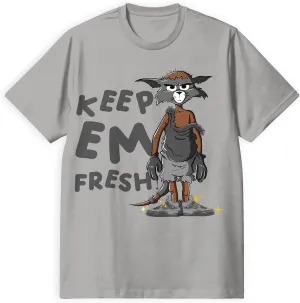AJ 4 Wet Cement Smoke Grey Cement 4s Shirt, Keep Em Fresh, T-Shirt Match Sneakers 2D IceGrey Sneaker Tee, 3X-Large