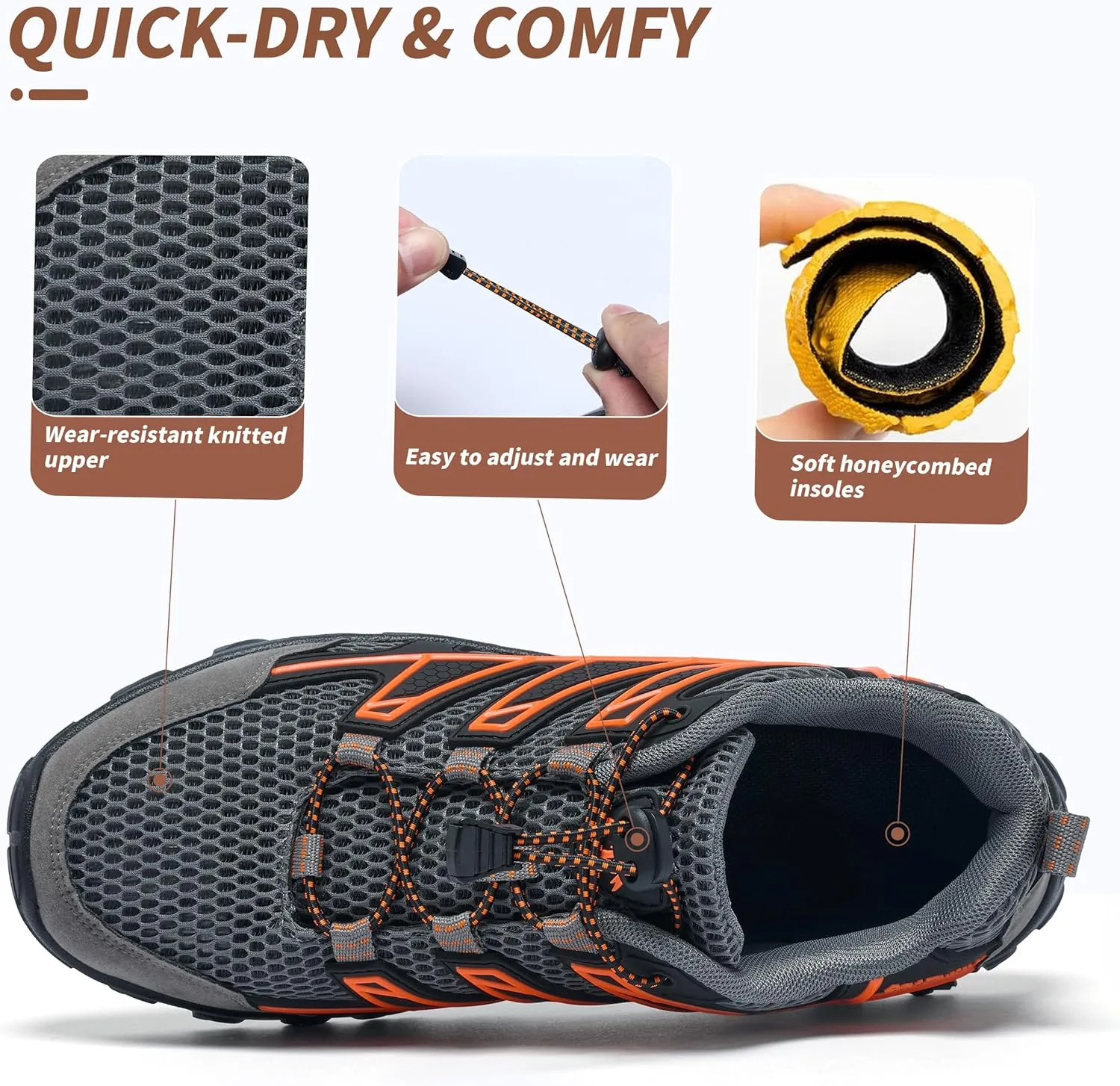 Alibress Water Shoes for Women Men Slip-on Hiking Water Shoes Quick-Dry Aqua Beach Swim River Shoes