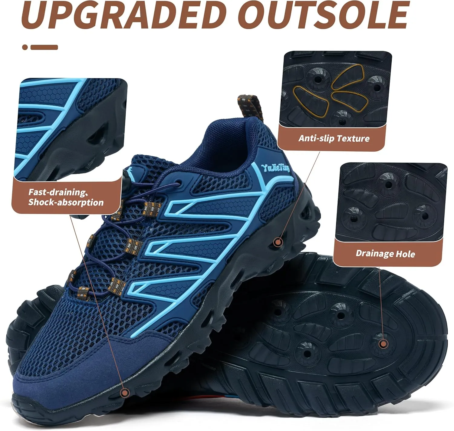 Alibress Water Shoes for Women Men Slip-on Hiking Water Shoes Quick-Dry Aqua Beach Swim River Shoes