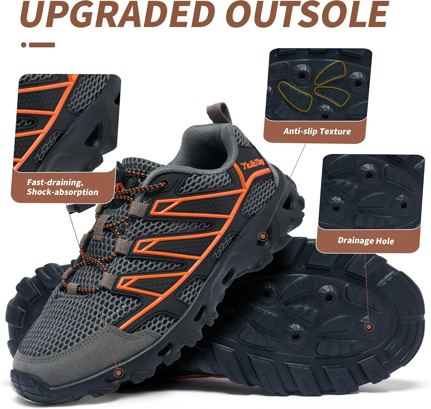 Alibress Water Shoes for Women Men Slip-on Hiking Water Shoes Quick-Dry Aqua Beach Swim River Shoes