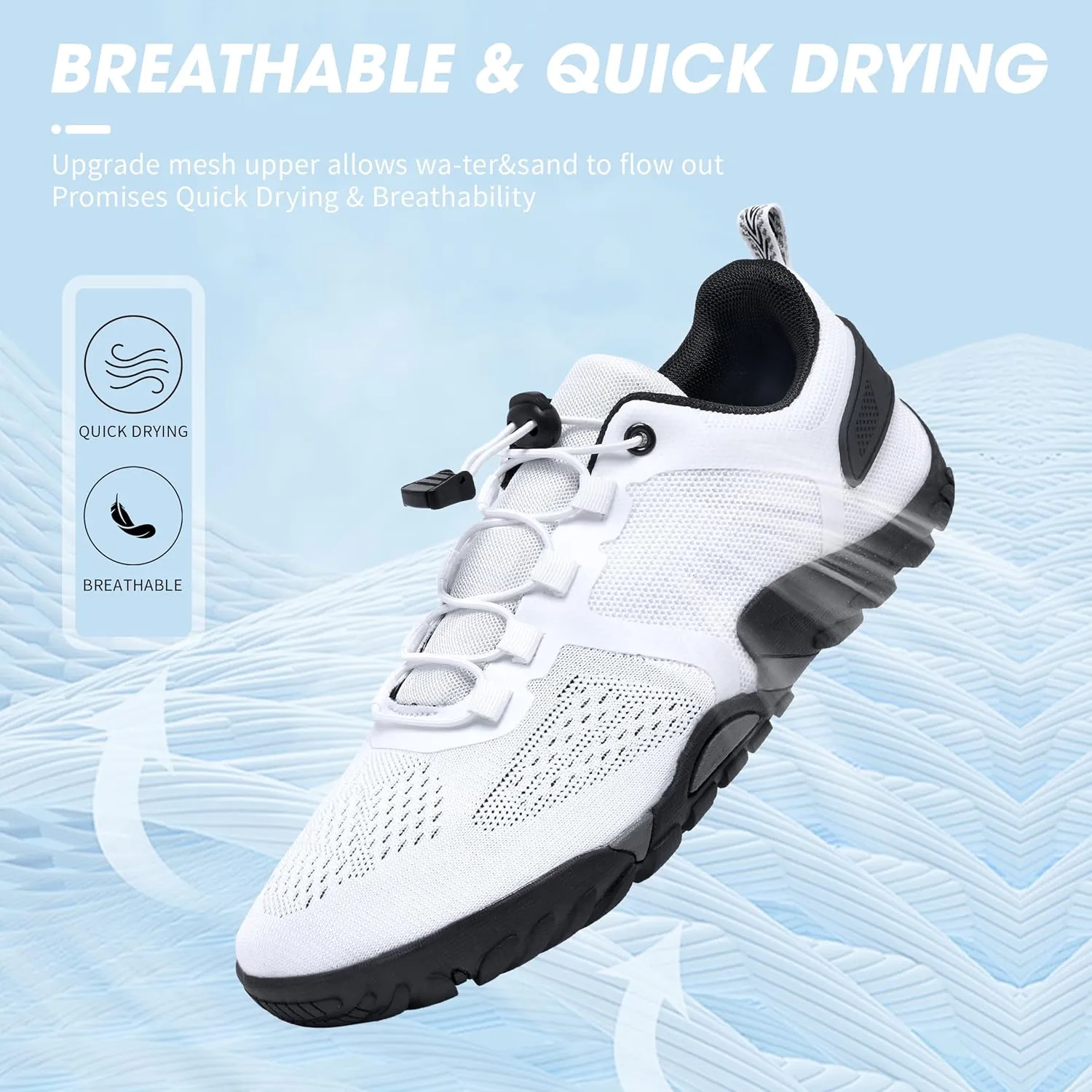 Alibress Water Shoes for Women Men Slip-on Quick-Dry Aqua Beach Swim River Hiking Water Shoes