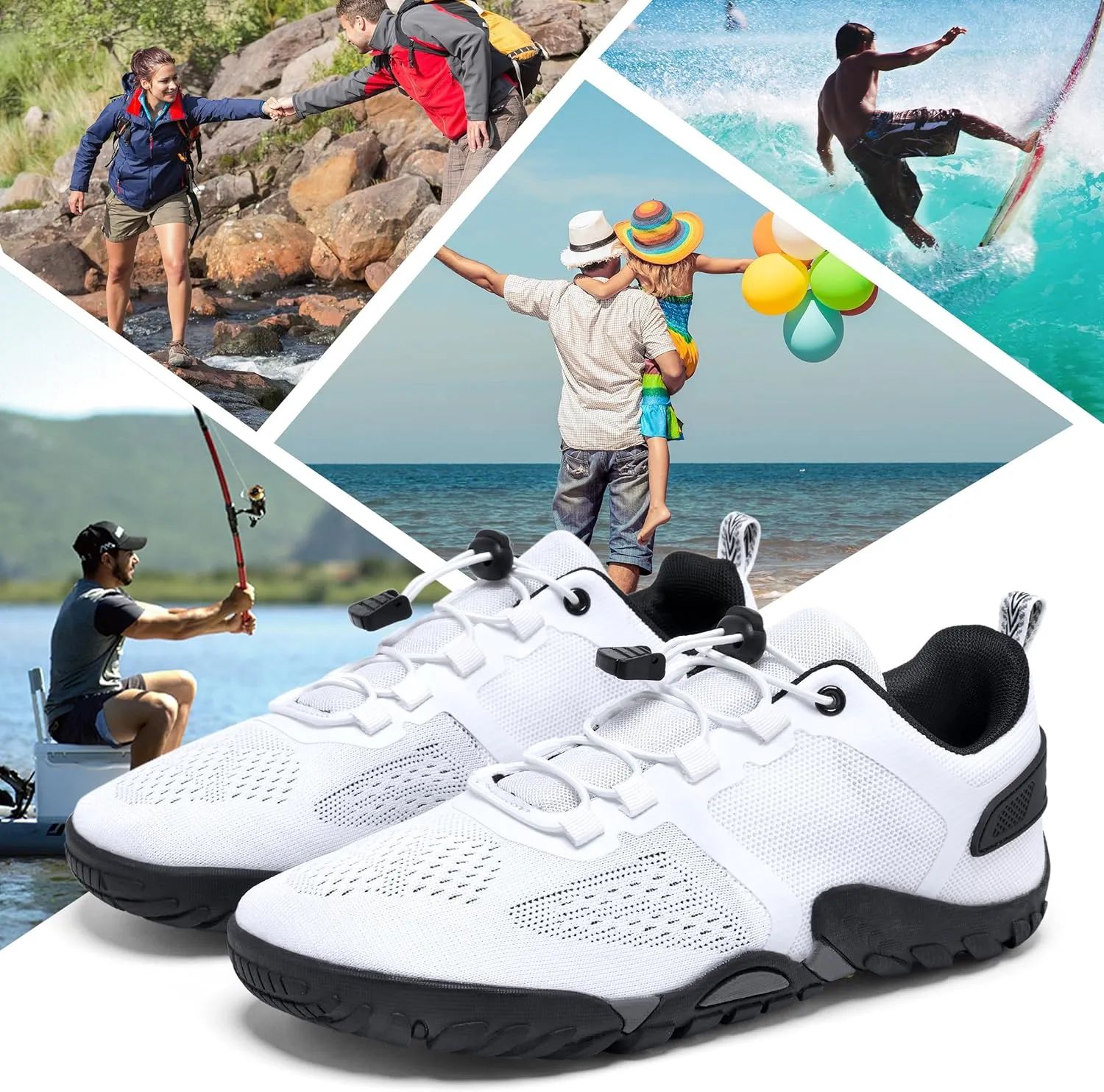 Alibress Water Shoes for Women Men Slip-on Quick-Dry Aqua Beach Swim River Hiking Water Shoes