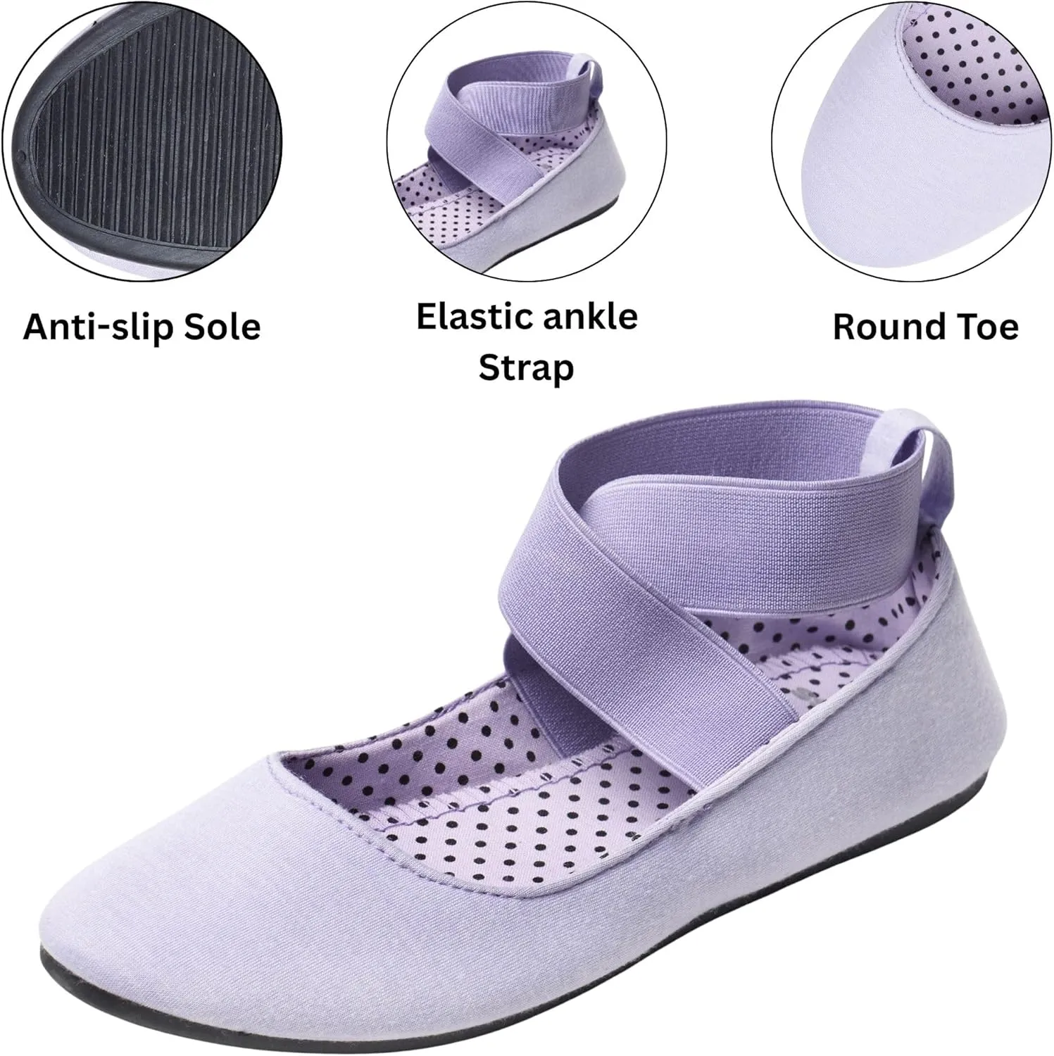 Alpine Swiss Peony Womens Ballet Flats Elastic Ankle Strap Shoes Slip On Loafers