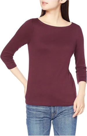Amazon Essentials Women's Slim-Fit 3/4 Sleeve Boat Neck T-Shirt