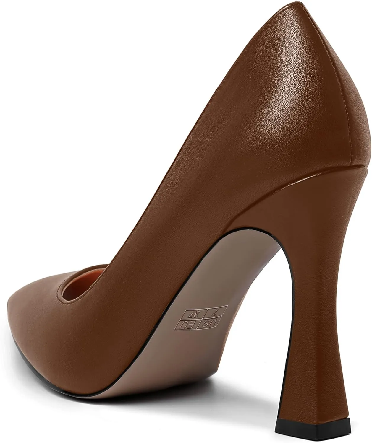 AMBELIGHT Womens Pointed Toe Evening Matte Dress Slip On Solid Stiletto High Heel Pumps Shoes 4 Inch