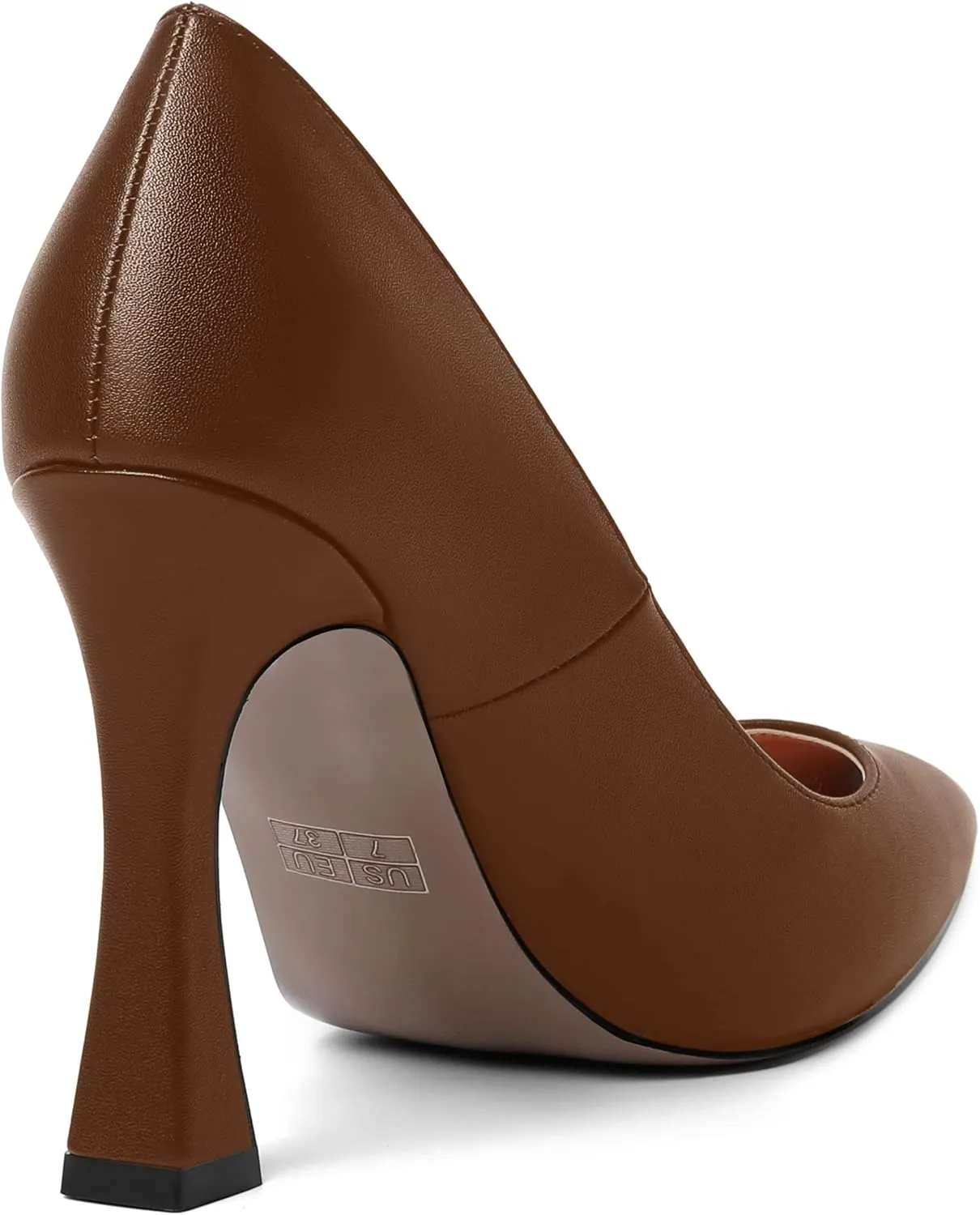 AMBELIGHT Womens Pointed Toe Evening Matte Dress Slip On Solid Stiletto High Heel Pumps Shoes 4 Inch