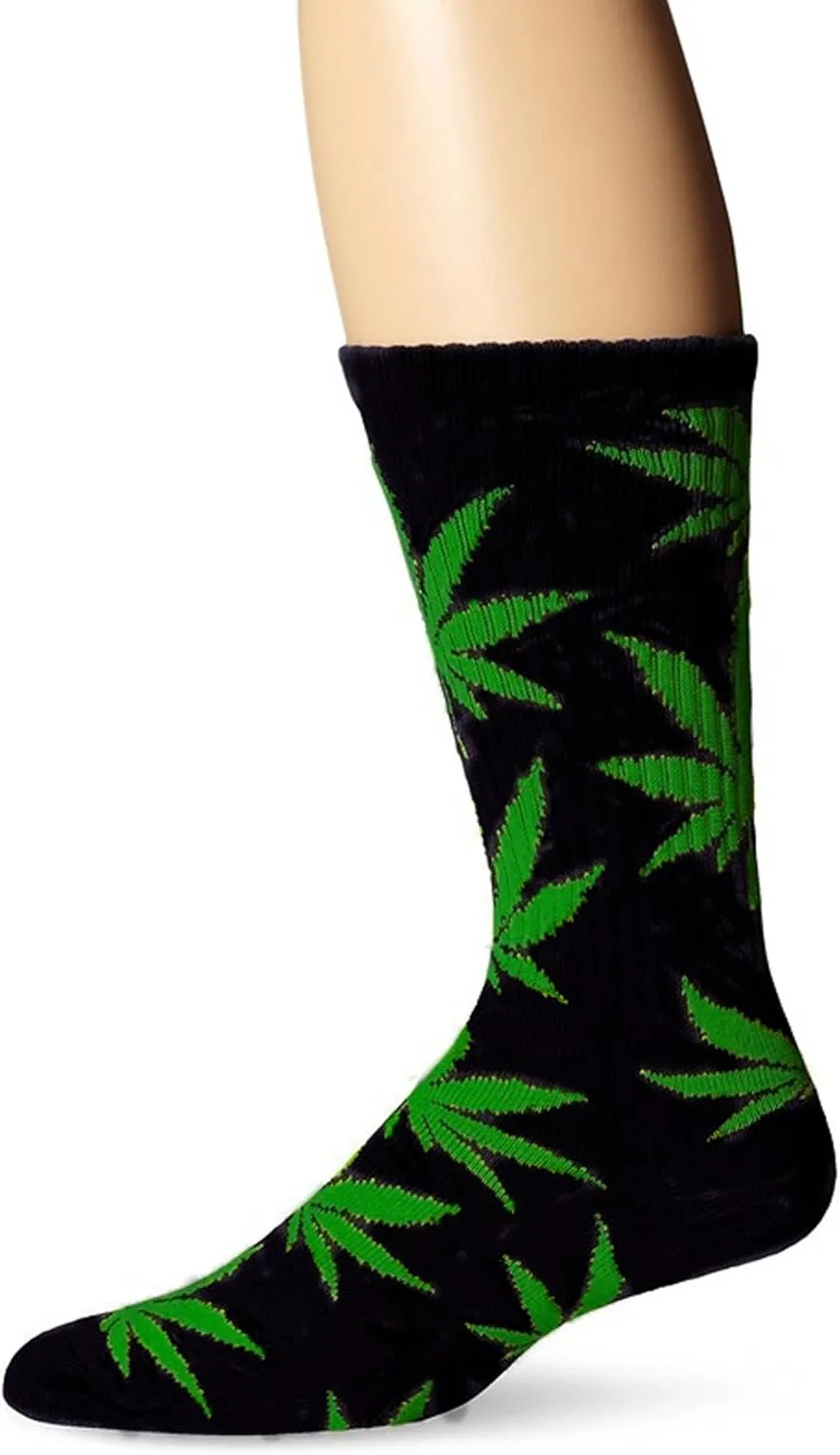 American Trends Athletic Sports High Crew Socks for Men Women Leaf Cotton Sock