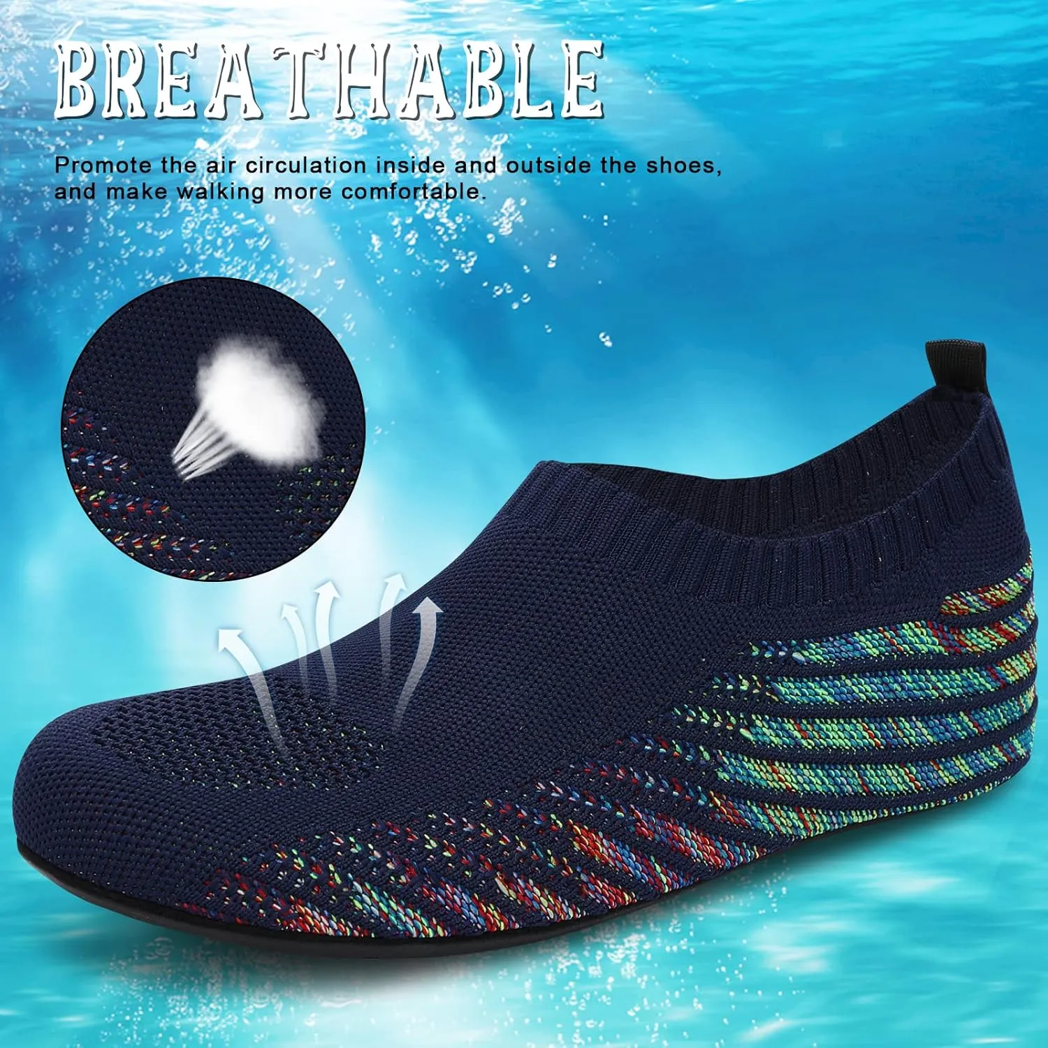 ANLUKE Womens Mens Water Shoes Barefoot Quick-Dry Aqua Socks for Beach Swim Surf Water Sport