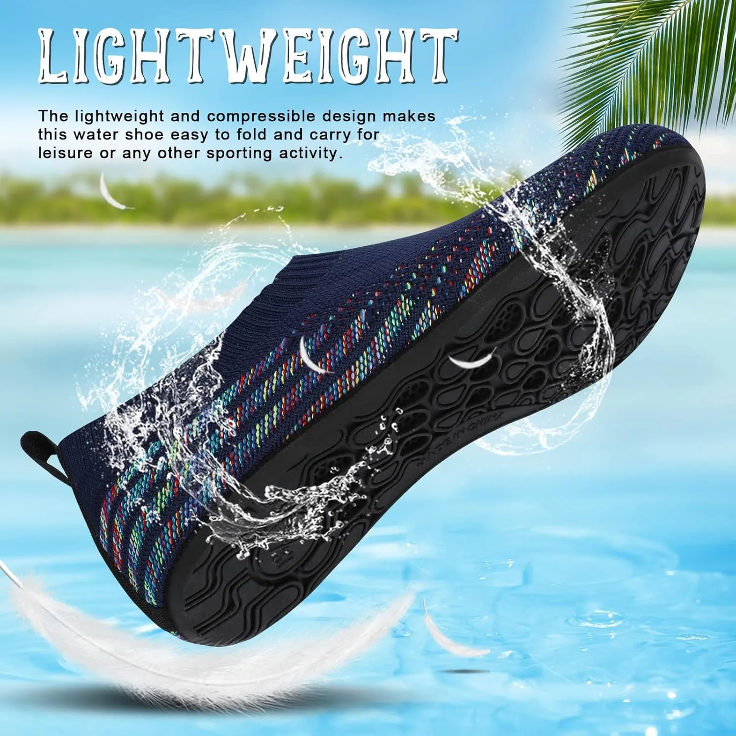 ANLUKE Womens Mens Water Shoes Barefoot Quick-Dry Aqua Socks for Beach Swim Surf Water Sport