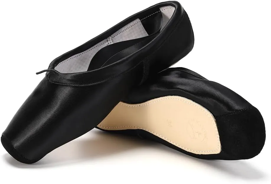 AOQUNFS Girls Ballet Pointe Shoes Satin Professional Dance Shoes Sewn Ribbon for Women,NTL
