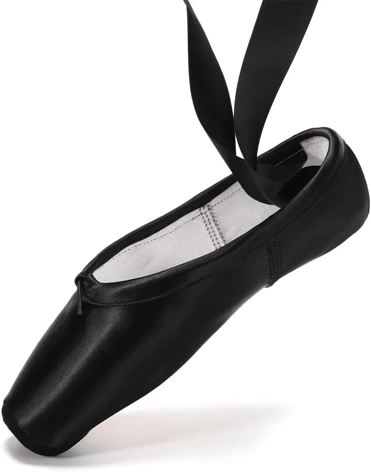 AOQUNFS Girls Ballet Pointe Shoes Satin Professional Dance Shoes Sewn Ribbon for Women,NTL