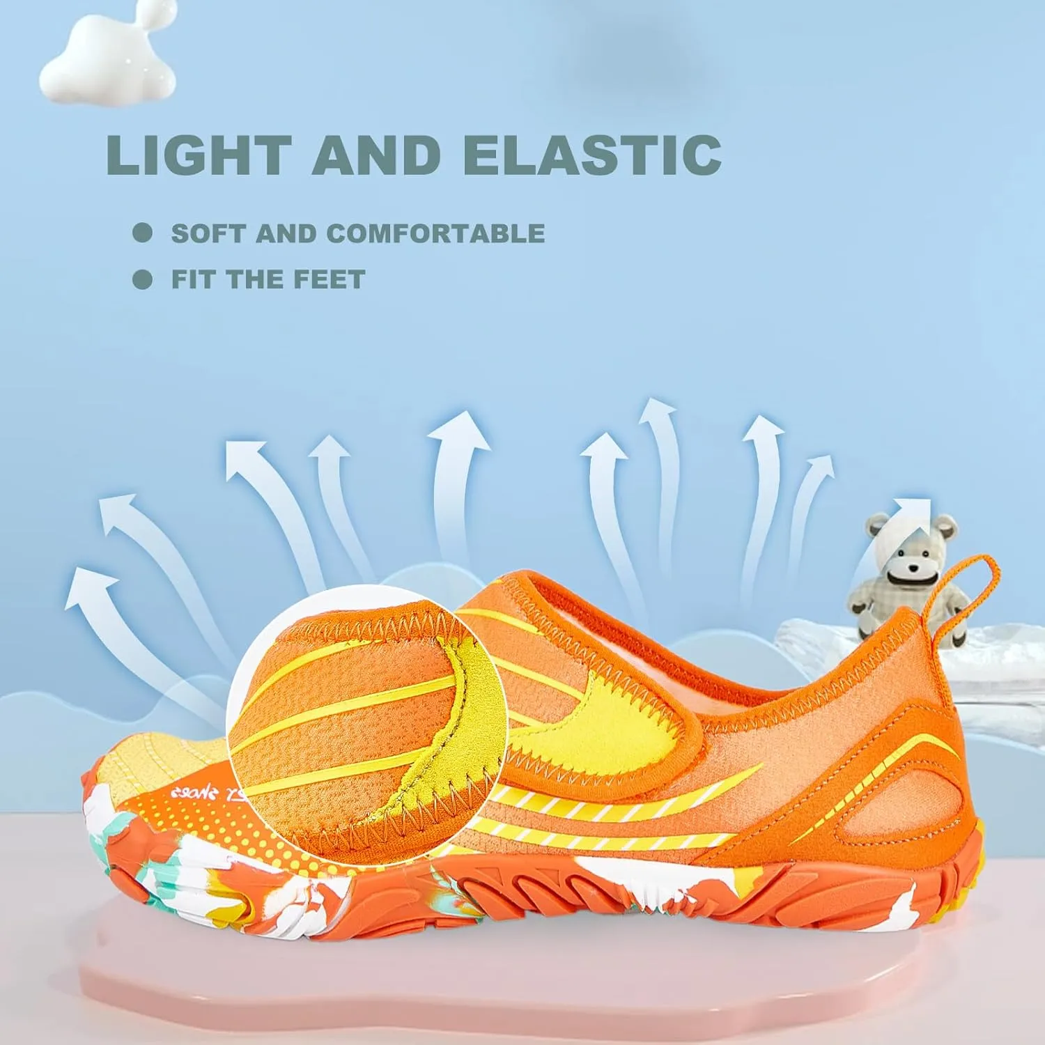 AoSiFu Water Shoes for Kids Boys Girls Aqua Socks Barefoot Beach Sports Swim Pool Quick Dry Lightweight (Little Kid/Big Kid)