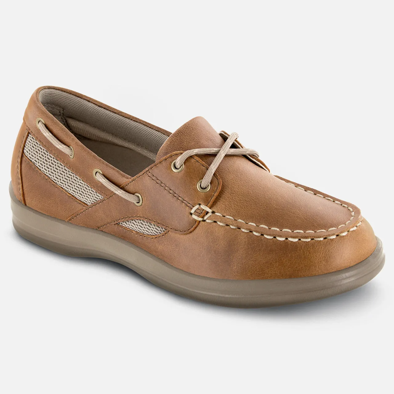 Apexfoot Women's Boat Shoe Petals Sydney - Camel  -  Medium (B)