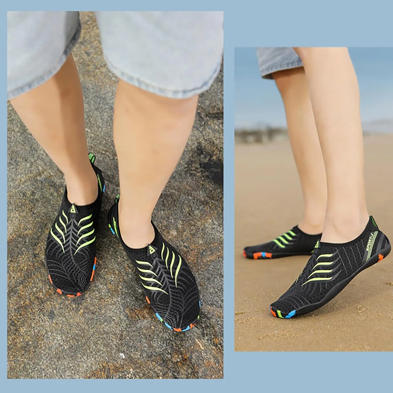 Aqua Shoes for Women Men Quick Dry Barefoot Beach Swim Pool Surf Yoga Hiking Kayaking Lightweight Non Slip Water Sports Breathable