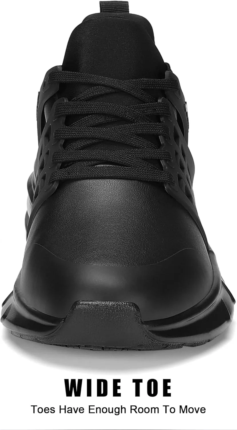ARISIC Non Slip Shoes for Men Food Service Waterproof Restaurant Men Work Shoes Comfort Slip on Sneakers Kitchen Chef Slip Resistant Food Service Shoes