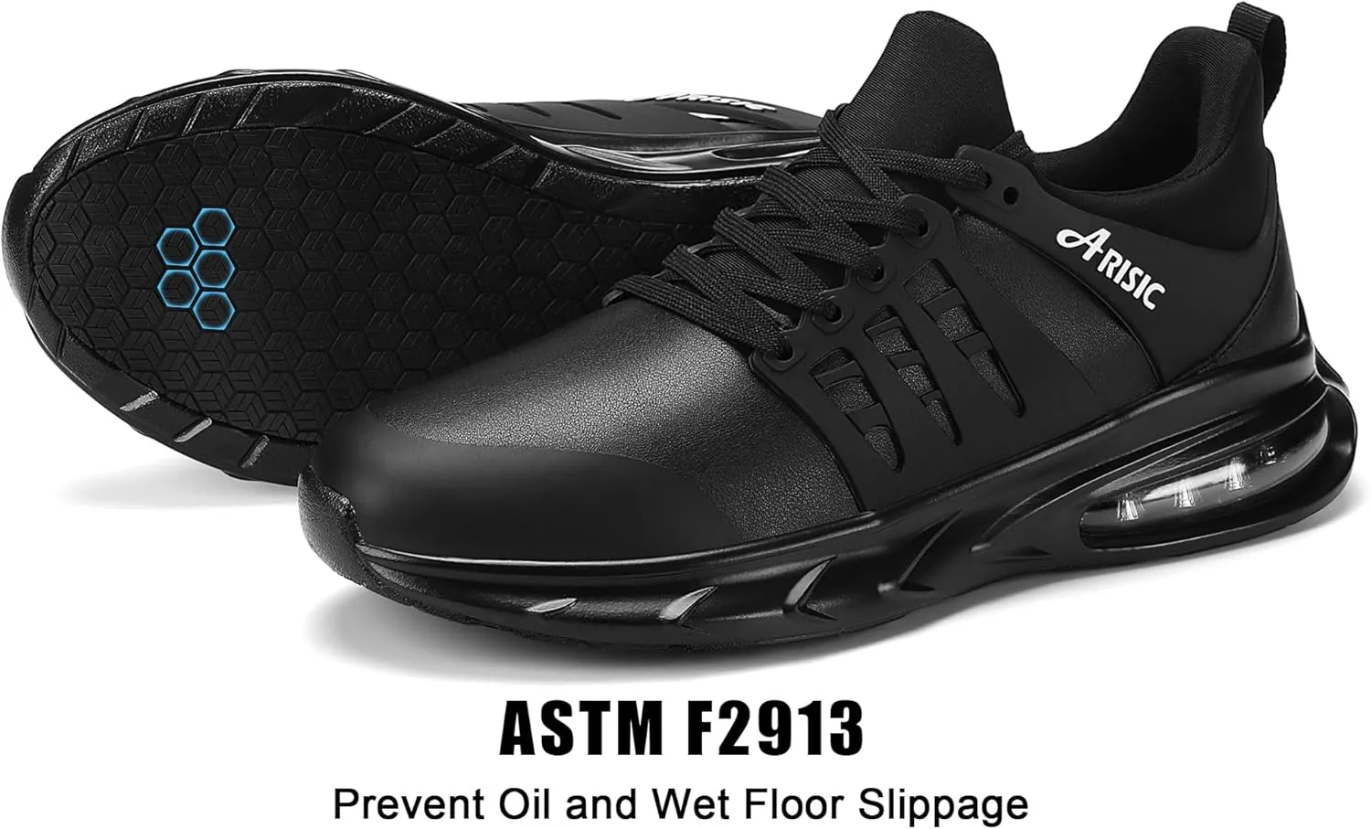 ARISIC Non Slip Shoes for Men Food Service Waterproof Restaurant Men Work Shoes Comfort Slip on Sneakers Kitchen Chef Slip Resistant Food Service Shoes