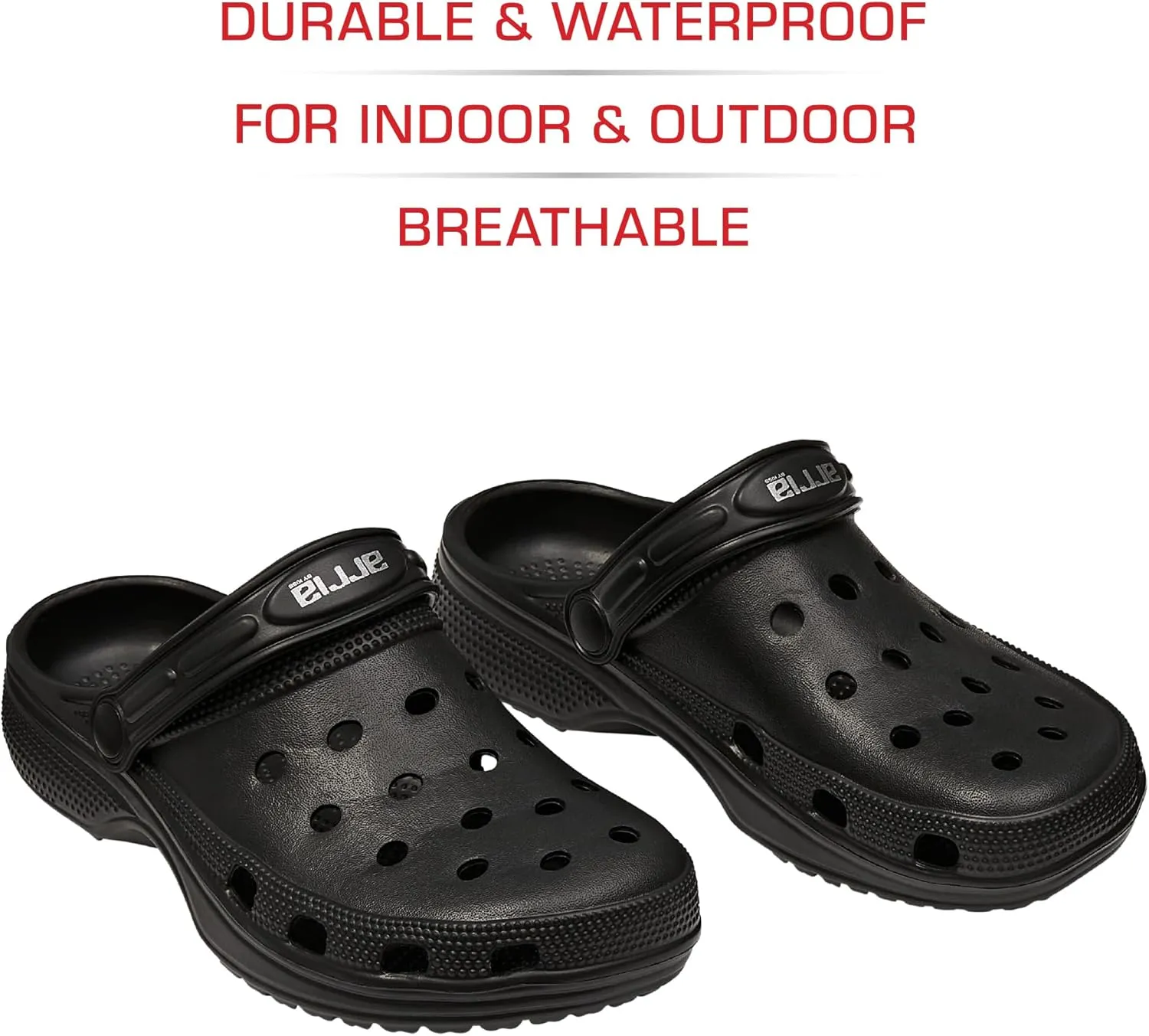 ARRIA AirClog Chunk & Classic Shoes, Unisex, Lightweight Slip-On Clogs with 360° Comfort, Breathable, Quick-Dry, Customizable Charms for Travel, Beach, Nurses, Gym & Home