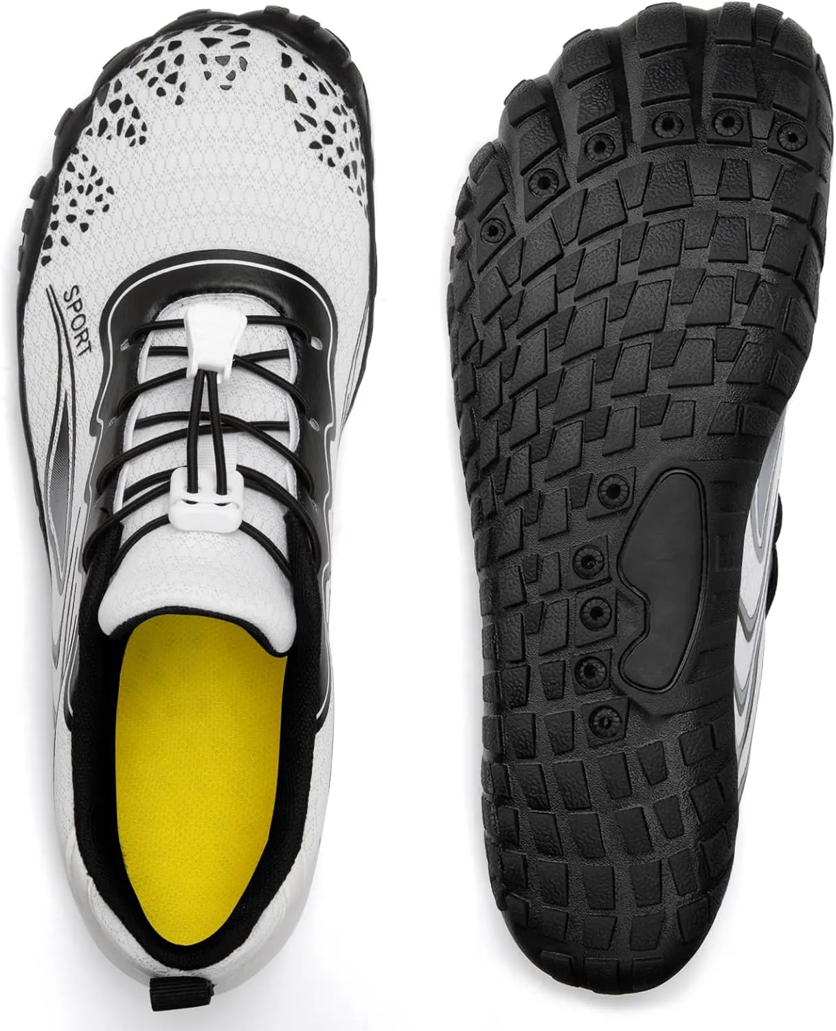ATHMILE Water Shoes for Women Men Quick Dry Beach Barefoot Aqua Swim Shoes Non-Slip for Wading Rafting Hiking Kayaking