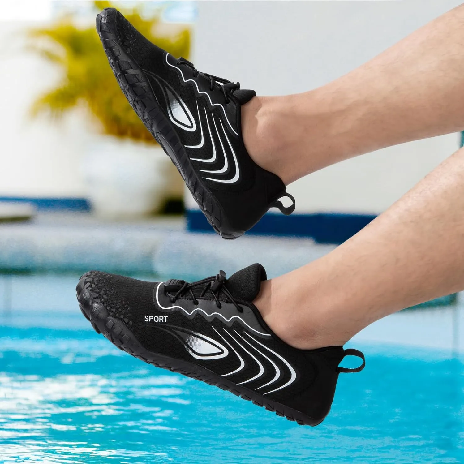 ATHMILE Water Shoes for Women Men Quick Dry Beach Barefoot Aqua Swim Shoes Non-Slip for Wading Rafting Hiking Kayaking
