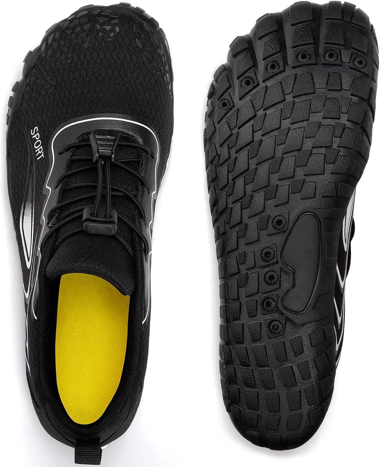 ATHMILE Water Shoes for Women Men Quick Dry Beach Barefoot Aqua Swim Shoes Non-Slip for Wading Rafting Hiking Kayaking