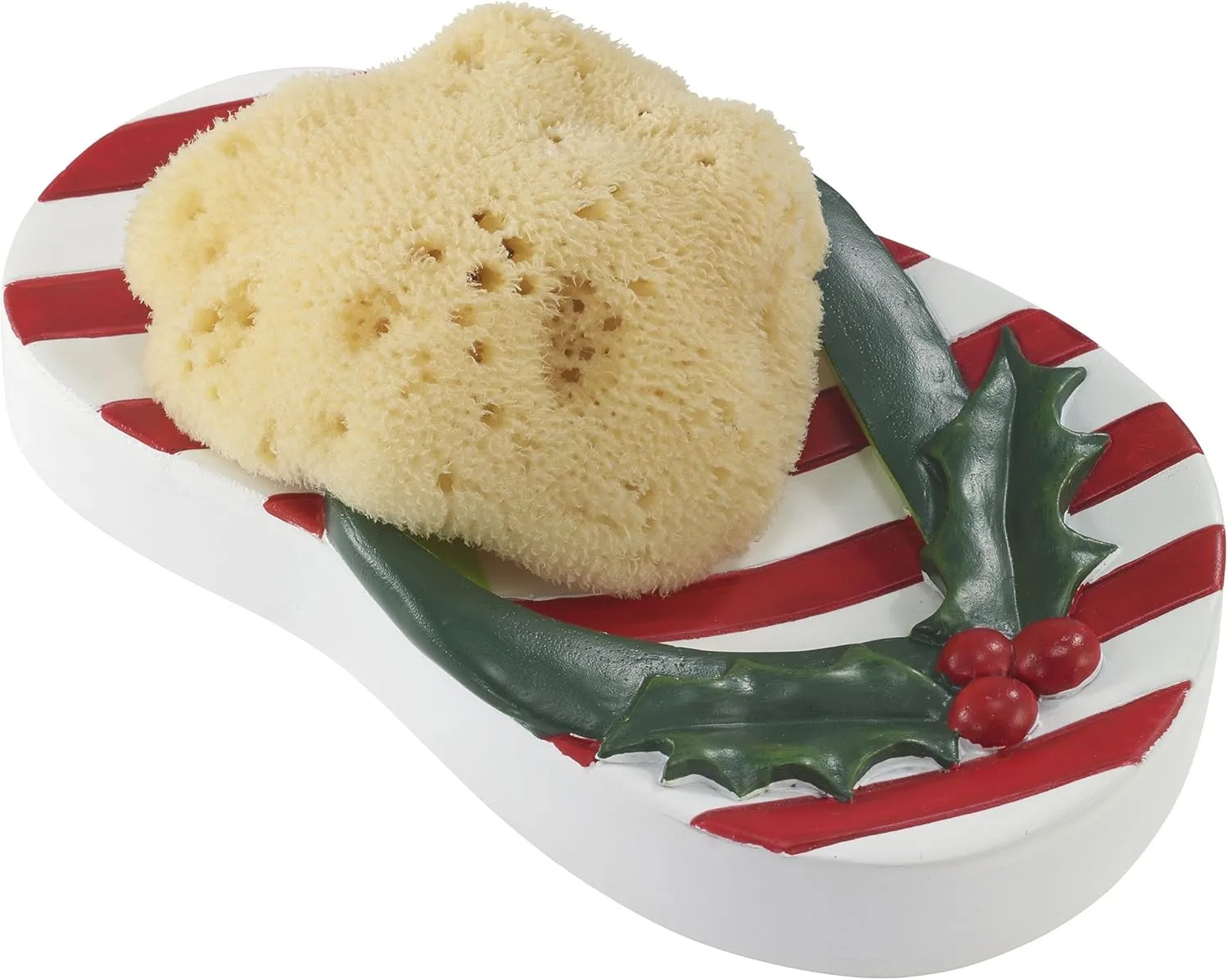 Avanti Linens - Soap Dish, Durable Resin, Bathroom Accessories, Holiday Home Decor (Flamingo Jingle Collection)