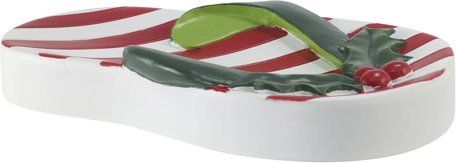 Avanti Linens - Soap Dish, Durable Resin, Bathroom Accessories, Holiday Home Decor (Flamingo Jingle Collection)