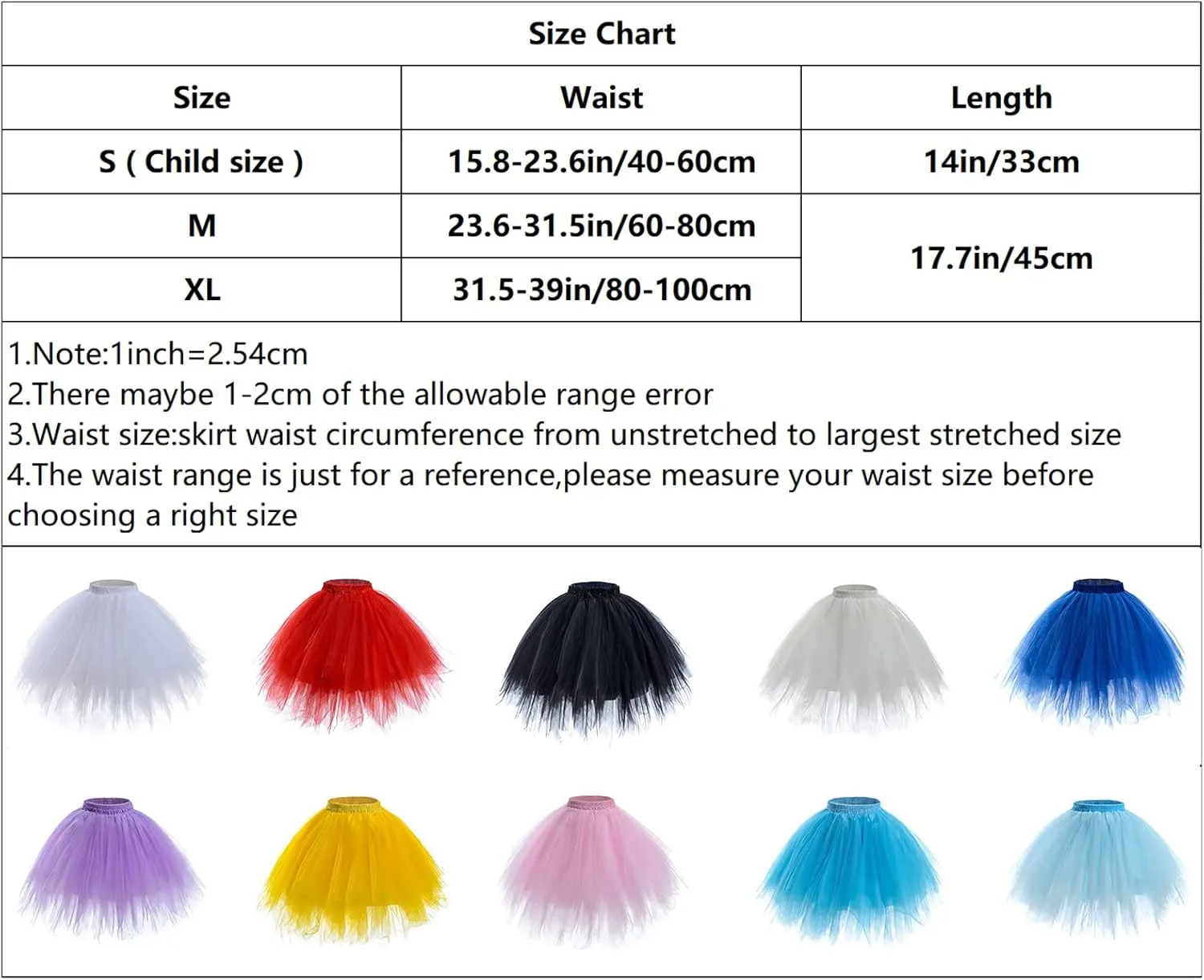 AWAYTR Adult Tutus Skirts for Women - 4 Layers Tutu Skirt for Halloween Costume