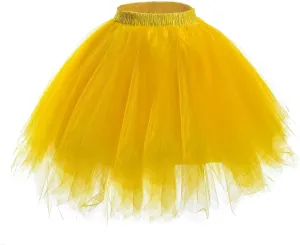 AWAYTR Adult Tutus Skirts for Women - 4 Layers Tutu Skirt for Halloween Costume
