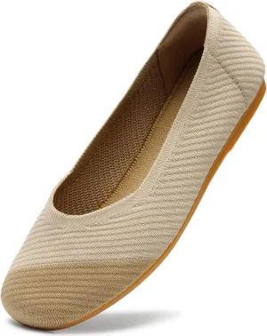 Bacia Women Flats Shoes Square Toe Ballet Flats Washable Fashion Two Toned Casual Office Shoes