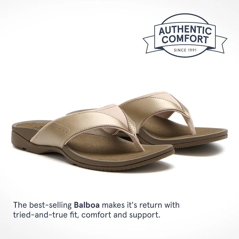 Balboa Women's Arch Support Flip Flops | Orthopedic Sandals for Women with Built-In Orthotics