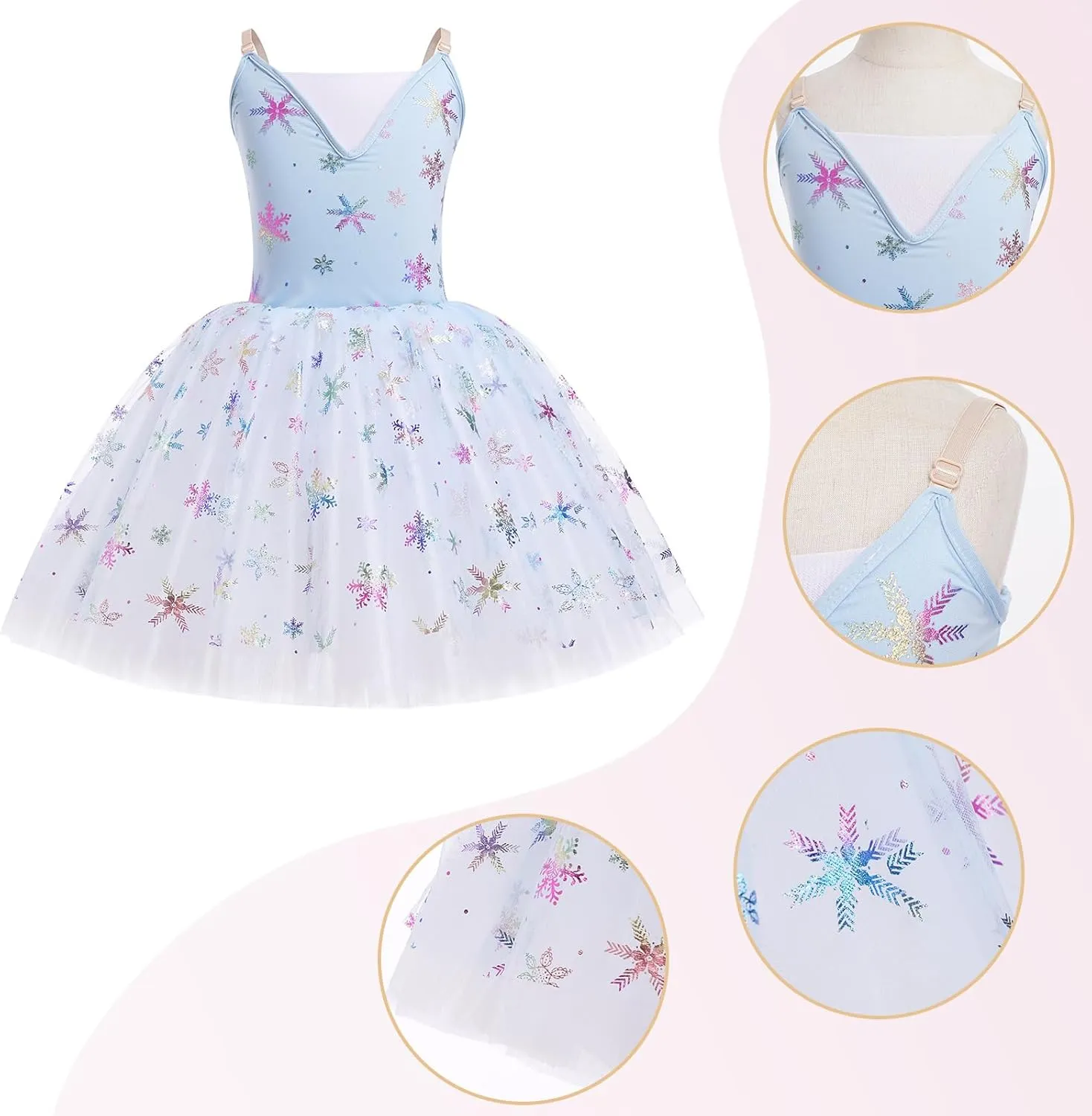 Ballerina Costume Toddler Dance Leotard Ballet Dress Camisole Bodysuit Maxi Tulle Tutu Dance Costume Kid Dancewear
