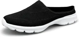 baobeijiadao Womens Mesh Mules Slip On Shoes Backless Sneakers Knit Flats Non-Slip Walking Shoes