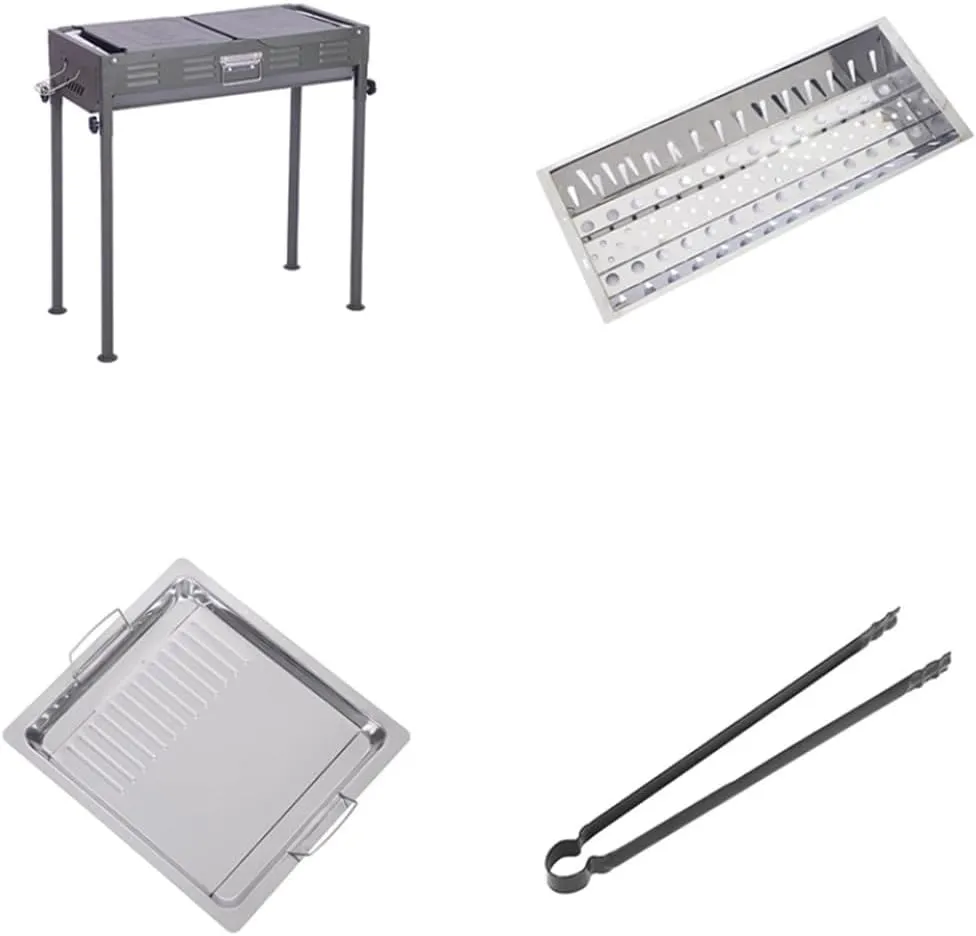 BBQ Rack Portable and Foldable Outdoor Barbecue Stove Thickened Barbecue Utensils